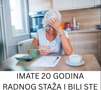 Imate 20 godina radnog staža i bili ste prijavljeni na minimalac? Pogledajte koliku penziju možete da očekujete