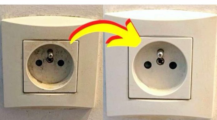 Trik za čišćenje prljave i ŽUTE električne utičnice (i da godinama izgleda kao nova)!