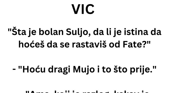 VIC DANA: Suljo se razvodi