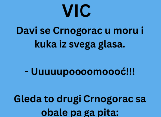 VIC DANA: Davi se crnogorac u moru