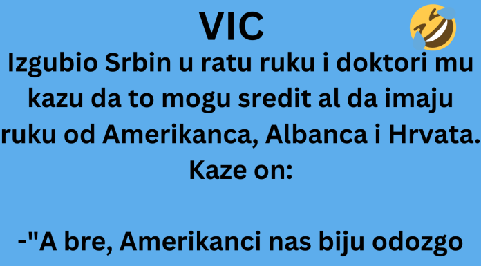 VIC DANA: Izgubio Srbin u ratu ruku