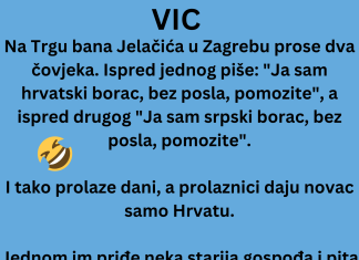 VIC DANA: Na Trgu bana Jelačića u Zagrebu prose dva čovjeka
