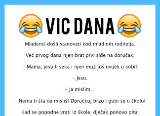 VIC DANA: Mladenci došli stanovati kod mladinih roditelja