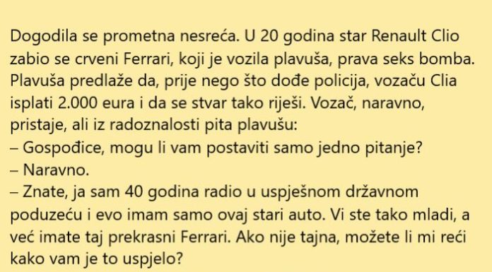 VIC DANA: Sudarili se Clio i Ferrari