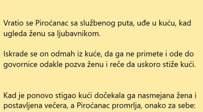 VIC DANA: Vratio se Piroćanac sa službenog puta