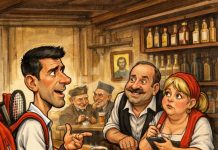 Ulazi Novak Đoković u kafić