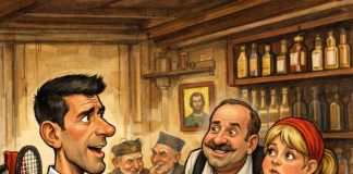 Ulazi Novak Đoković u kafić