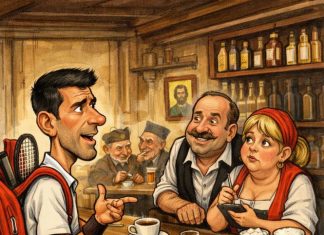 Ulazi Novak Đoković u kafić