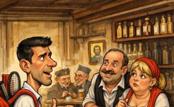 Ulazi Novak Đoković u kafić