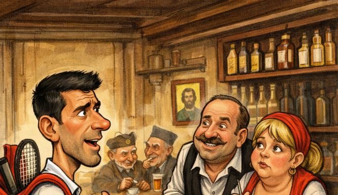 Ulazi Novak Đoković u kafić