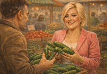 Jelena kupuje krastavce