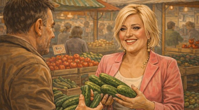 Jelena kupuje krastavce