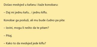 Došao Medo u kafanu