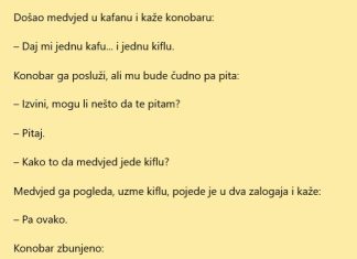 Došao Medo u kafanu
