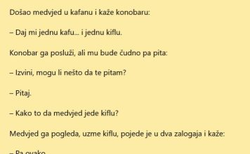 Došao Medo u kafanu