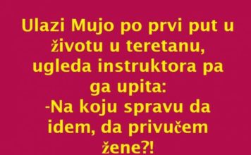 Došao Mujo u teretanu