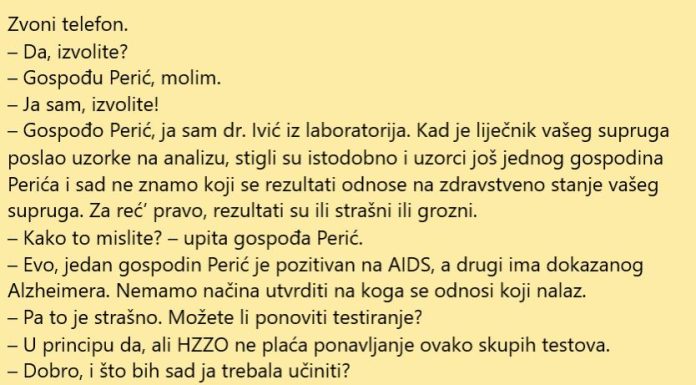 VIC DANA: Laboratorijski nalazi