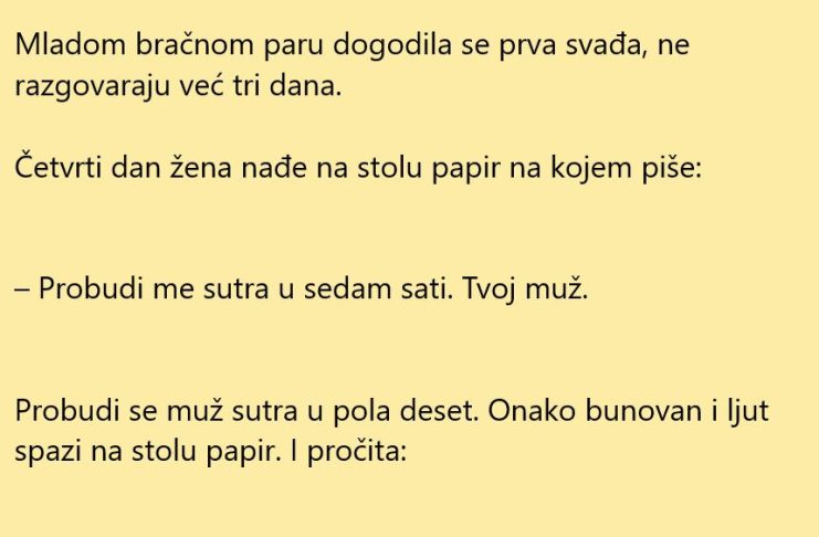 VIC DANA: Prva bračna svađa