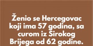 Ženio se hercegovac koji ima 57 godina