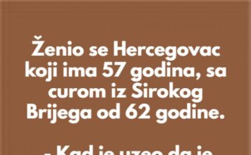 Ženio se hercegovac koji ima 57 godina
