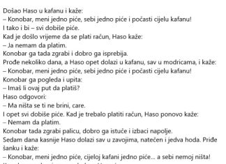 Haso časti cijelu kafanu