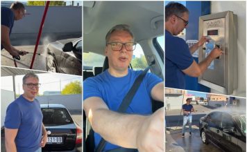 VUČIĆ POKUŠAO DA OPERE AUTO, NESVAKIDAŠNJI SNIMAK Doživeo peh sa žetonima, svađao se sa crevom, na patosnice i zaboravio! PRIPREME ZA KAMPANJU U PUNOM JEKU VUČIĆ POKUŠAO DA OPERE AUTO, NESVAKIDAŠNJI SNIMAK Doživeo peh sa žetonima, svađao se sa crevom, na patosnice i zaboravio! PRIPREME ZA KAMPANJU U PUNOM JEKU - featured image