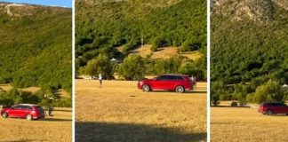 SNIMAK KOJI LEDI KRV U ŽILAMA: Automobil uletio u grupu ljudi u BiH, nastao haos
