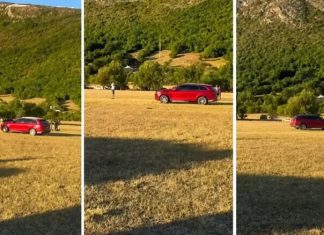 SNIMAK KOJI LEDI KRV U ŽILAMA: Automobil uletio u grupu ljudi u BiH, nastao haos
