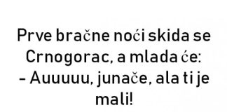 VIC DANA: Crnogorac i prva bračna noć