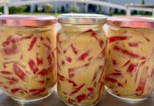 Paprike u senfu bez konzervansa: Recept za pikantnu zimnicu koja se odlično slaže uz pečenje i roštilj Paprike u senfu bez konzervansa: Recept za pikantnu zimnicu koja se odlično slaže uz pečenje i roštilj - featured image