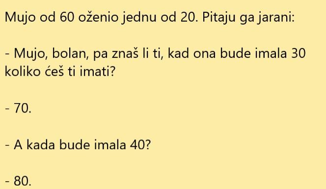 VIC DANA: Matori Mujo oženio mlađu