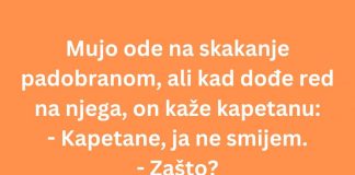 VIC DANA: Mujo skače padobranom